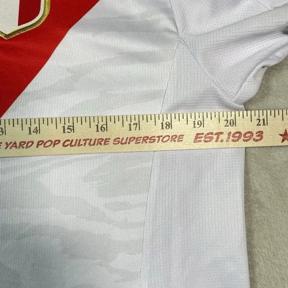 Adidas Peru Soccer Jersey Mens XL National Team Copa America 24 White Red Slash - Picture 7 of 8